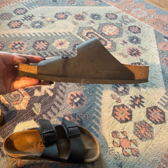 Black Leather Sandals with Buckles - Picture 3 of 4